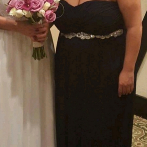 Navy David's Bridal Dress - Picture 1 of 1